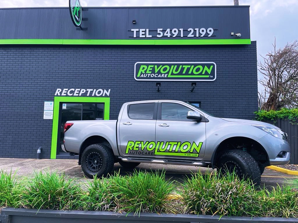 Front of Revolution Autocare workshop in Caloundra on the Sunshine Coast